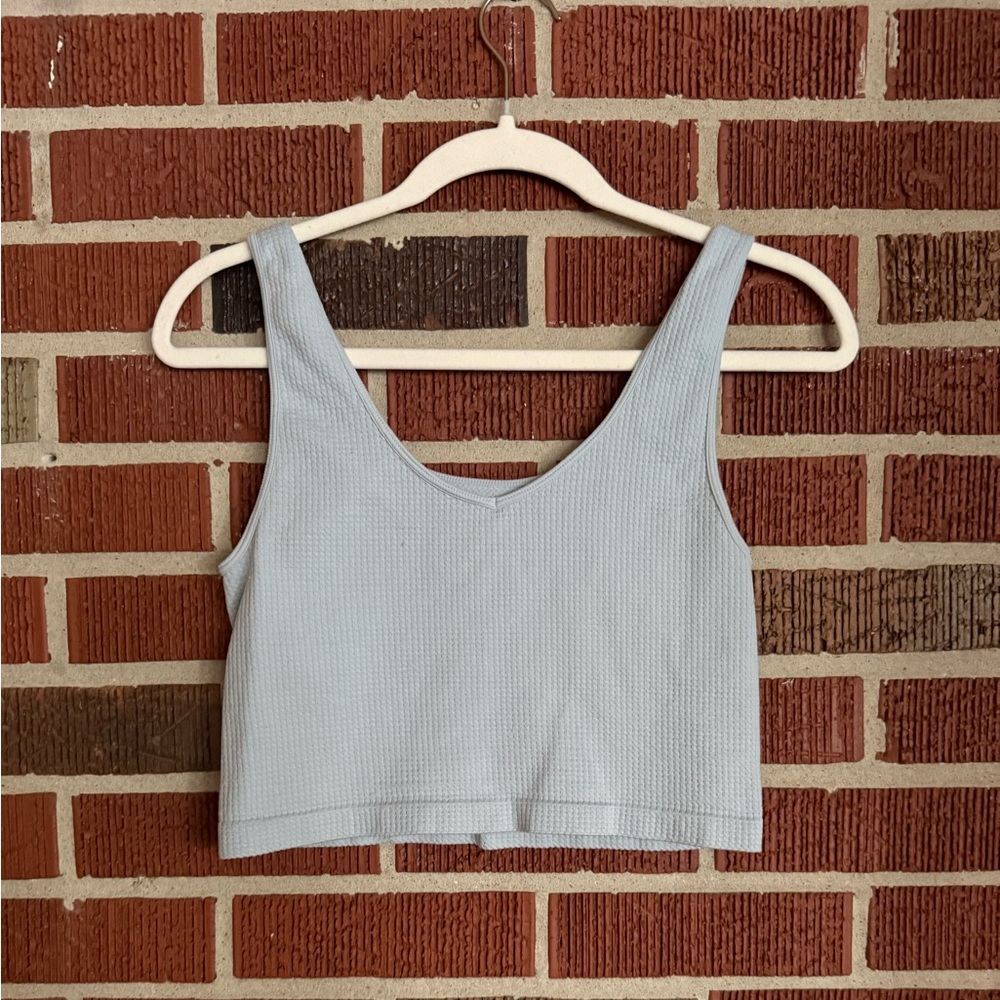 Women's Light Blue Reversible Cropped Tank